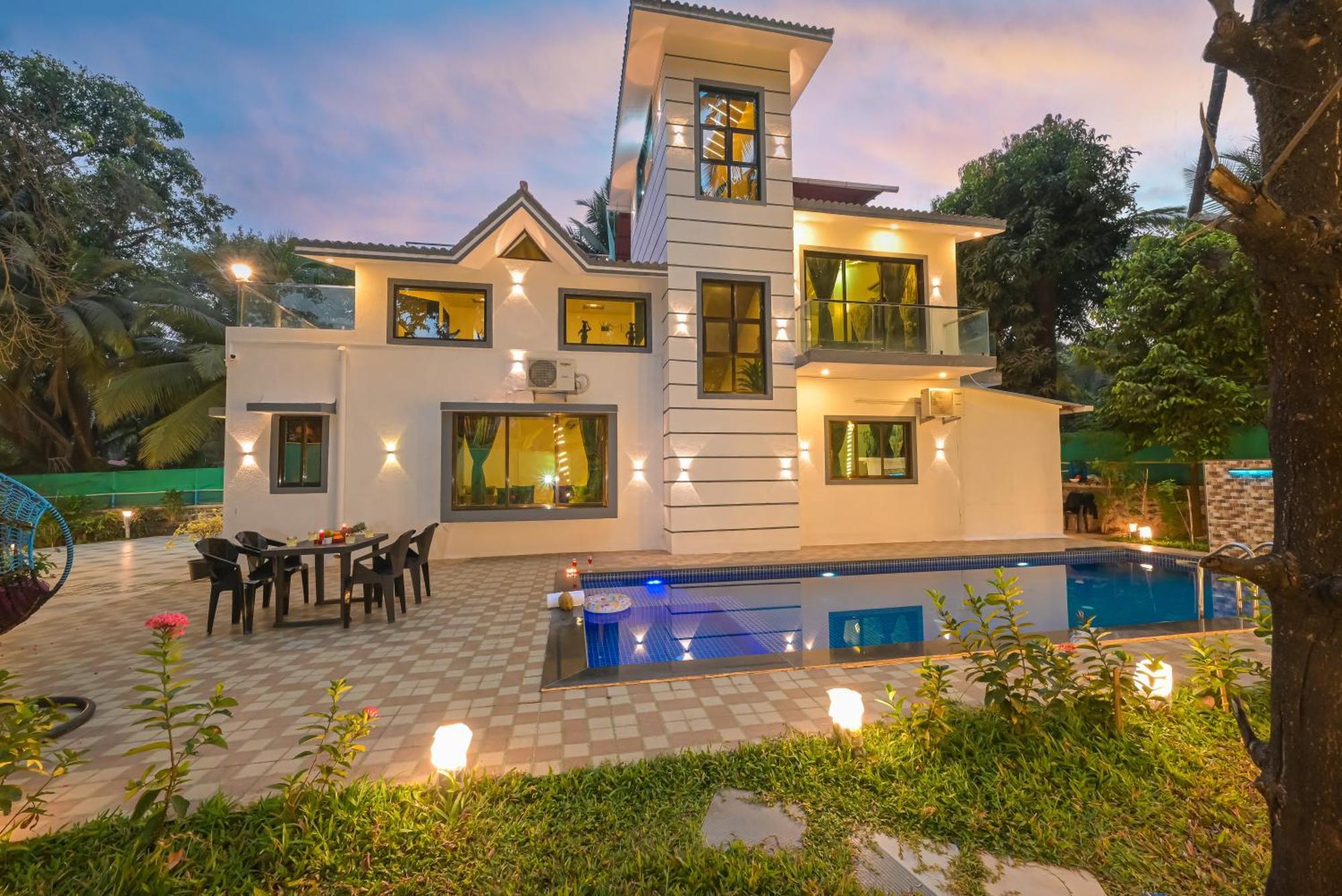 Seas The Day Luxurious 5Bhk Villa 2Min From Awas Beach With Huge Private Pool Alibag Exterior photo